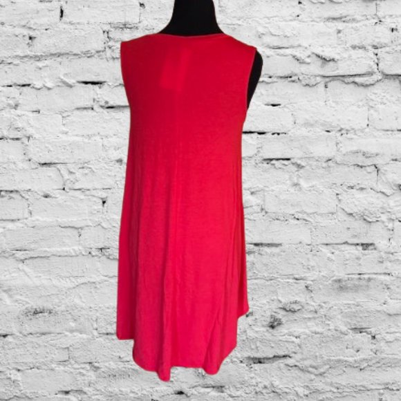 Red Tank Top Dress with Pockets - Picture 2 of 13